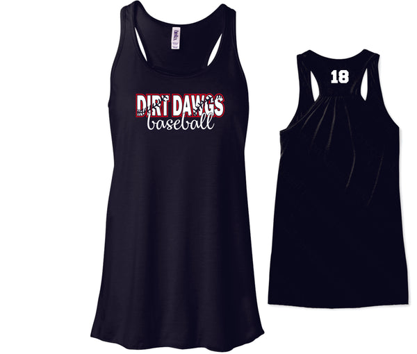 Dirt Dawgs Flowy Tank- 2 designs- Matte or Glitter