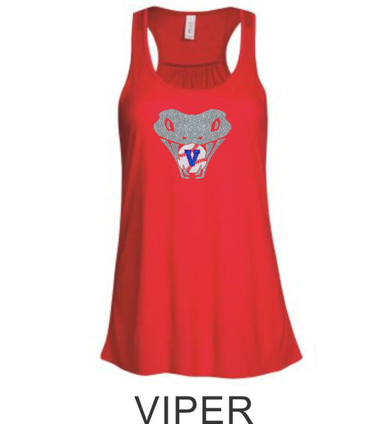 Vipers Flowy Tank- 3 designs- Matte or Glitter