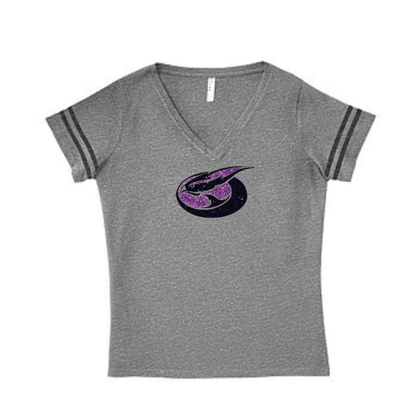 RHMS Curvy Ladies Varsity Tee- Matte or Glitter