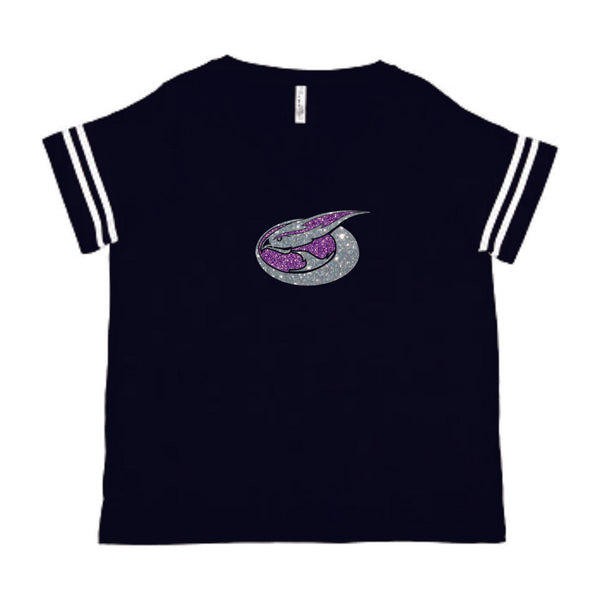 RHMS Curvy Ladies Varsity Tee- Matte or Glitter