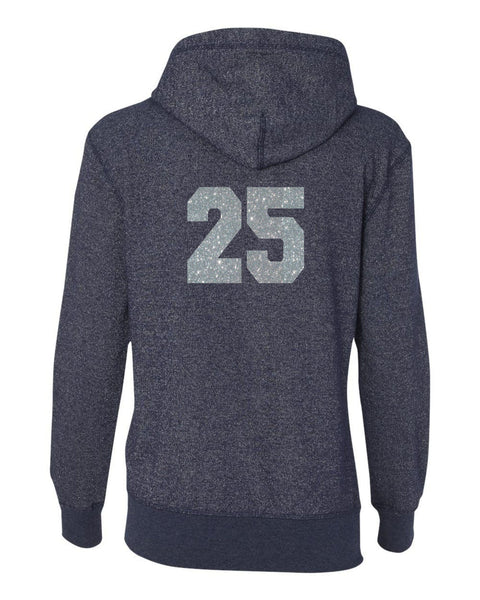 Chap Baseball Ladies Sparkle Fabric French Terry Hoodie- 2 designs