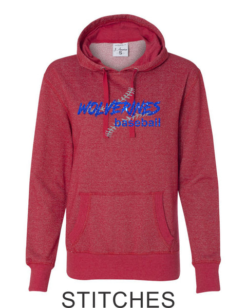 Chap Baseball Ladies Sparkle Fabric French Terry Hoodie- 2 designs
