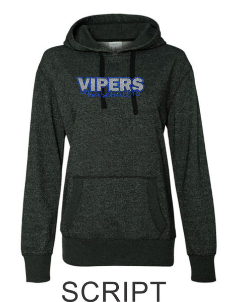 Vipers Ladies Sparkle Fabric French Terry Hoodie