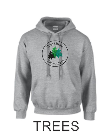 PGE Grey Hooded Sweatshirt- 4 Designs- Matte and Glitter