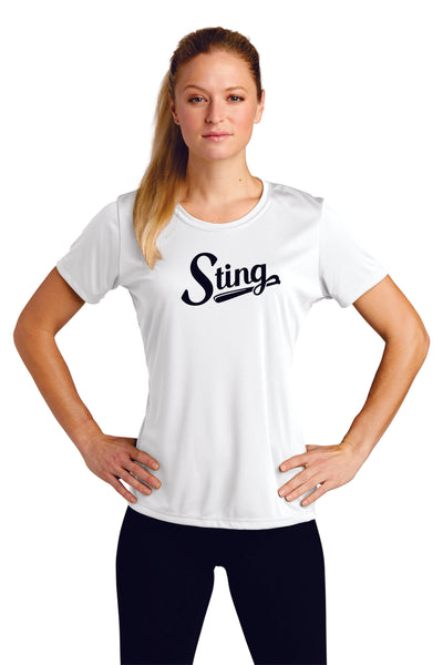 Sting Ladies Wicking Tee-3 designs- 4 colors