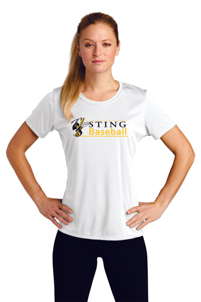 Sting Ladies Wicking Tee-3 designs- 4 colors