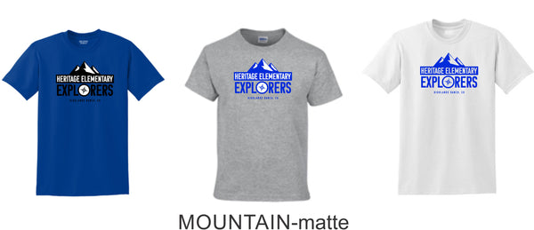 Heritage Basic Tee- 3 designs-Matte or Glitter