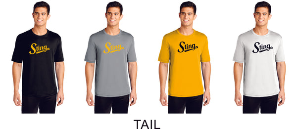 Sting Wicking Tee- 3 designs- 4 colors