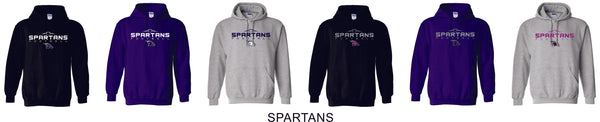 Spartans Basic Hoodie- 7 Designs- Matte or Glitter