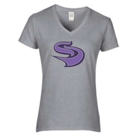 Slammers Softball Ladies Short Sleeve Tee- 4 designs- Matte or Glitter