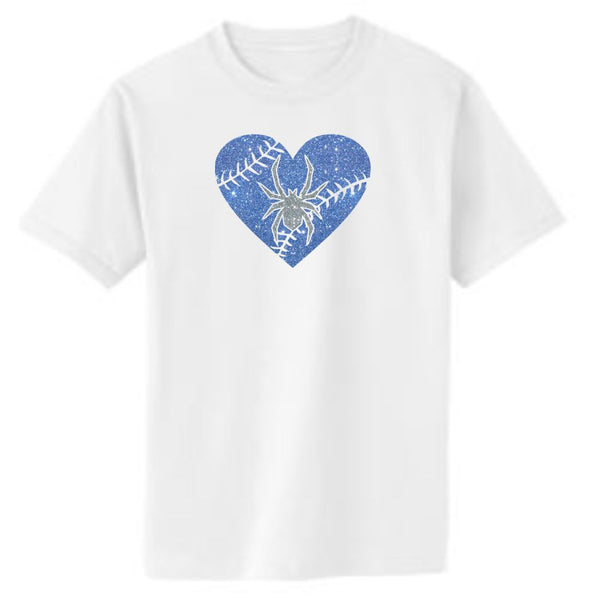 Spiders SPIDER HEART design Basic Tee-Matte or Glitter