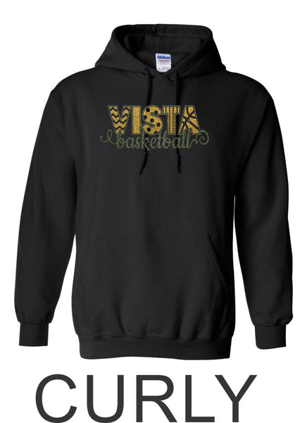 MVHS Basketball Hooded Sweatshirt- 5 Designs- Matte and Glitter