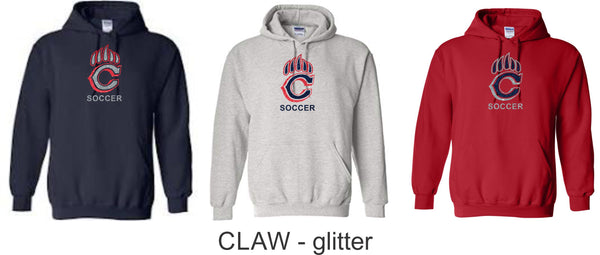 Chap Soccer Hooded Sweatshirt- 5 Designs- Matte and Glitter