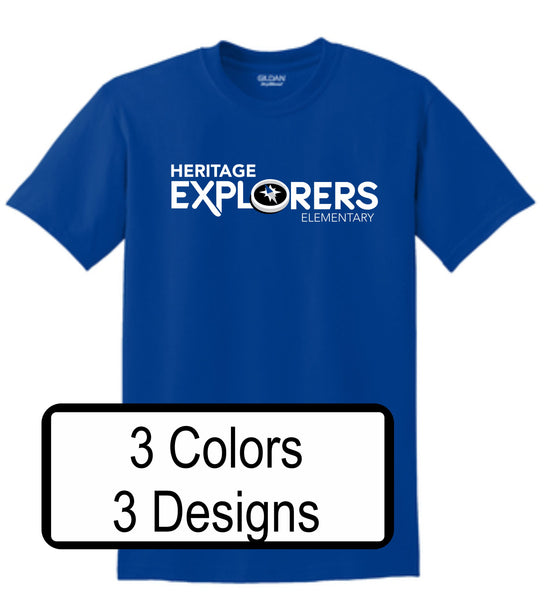 Heritage Basic Tee- 3 designs-Matte or Glitter
