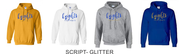 Knights Basic Hoodie- 7 Designs- Matte or Glitter