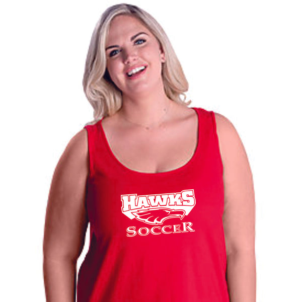 Colorado Hawks Soccer Curvy Ladies Tank- Matte or Glitter