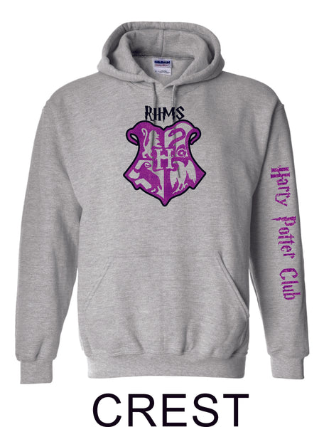 RHMS Harry Potter Club Basic Hoodie- 3 Designs- Matte or Glitter