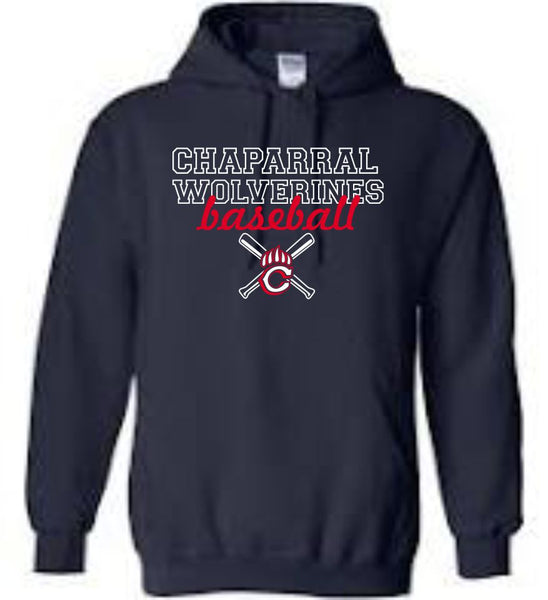Chap Baseball Hooded Sweatshirt- 4 Designs- Matte and Glitter