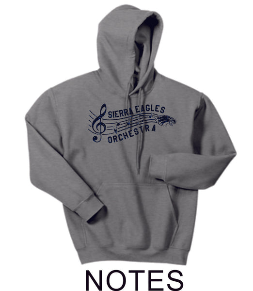 Sierra Music Basic  Hooded Sweatshirt- 3 Designs- Matte and Glitter