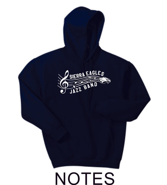 Sierra Music Basic  Hooded Sweatshirt- 3 Designs- Matte and Glitter