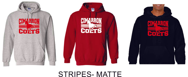 Cimarron Basic Hooded Sweatshirt- Matte and Glitter