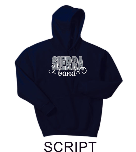 Sierra Music Basic  Hooded Sweatshirt- 3 Designs- Matte and Glitter