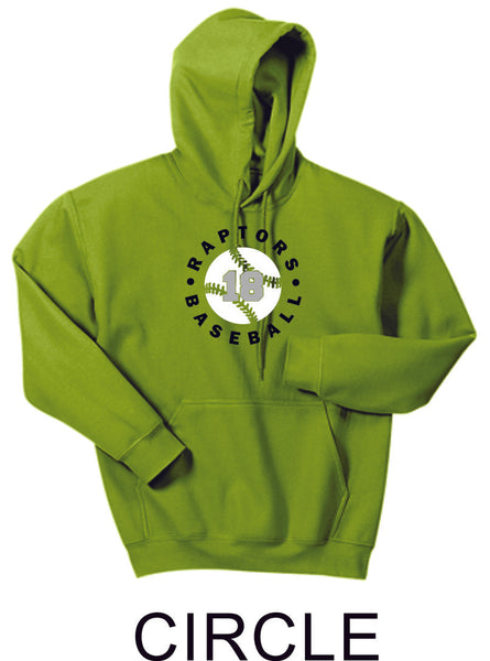 Raptors Baseball Hooded Sweatshirt- 5 designs- Matte or Glitter
