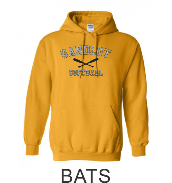 Sandlot Hooded Sweatshirt- 2 designs- Matte and Glitter