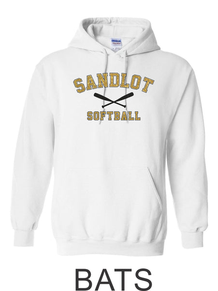 Sandlot Hooded Sweatshirt- 2 designs- Matte and Glitter