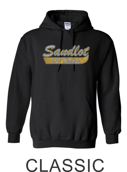 Sandlot Hooded Sweatshirt- 2 designs- Matte and Glitter