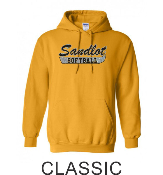 Sandlot Hooded Sweatshirt- 2 designs- Matte and Glitter