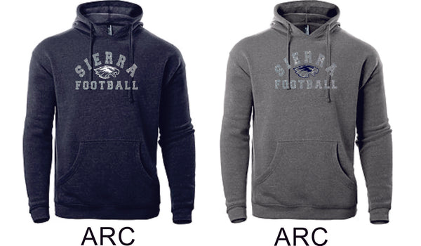 Sierra FOOTBALL Premium Unisex Hoodie- 4 Designs- Matte or Glitter