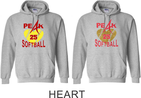 Peak Hooded Sweatshirt- 3 Designs- Matte and Glitter