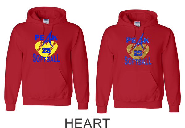Peak Hooded Sweatshirt- 3 Designs- Matte and Glitter