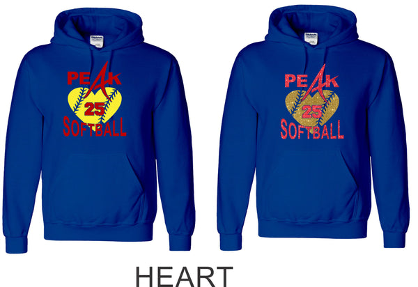 Peak Hooded Sweatshirt- 3 Designs- Matte and Glitter