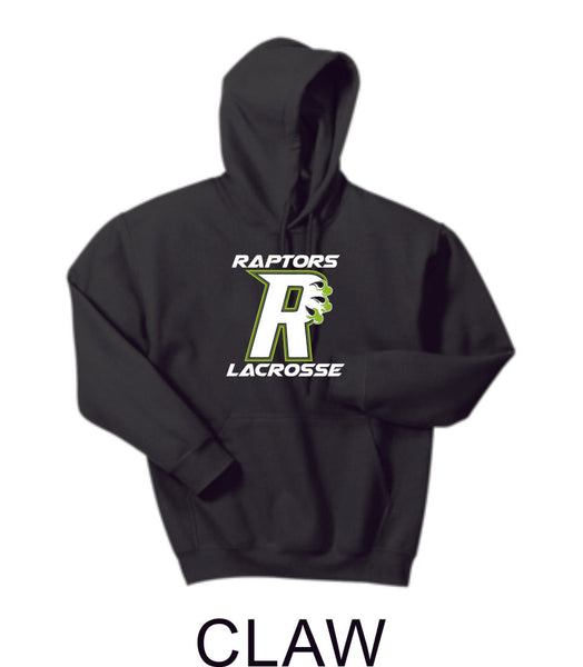 Raptors Lacrosse Hooded Sweatshirt- 5 designs- Matte or Glitter