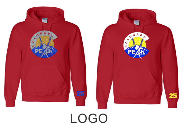 Peak Hooded Sweatshirt- 3 Designs- Matte and Glitter