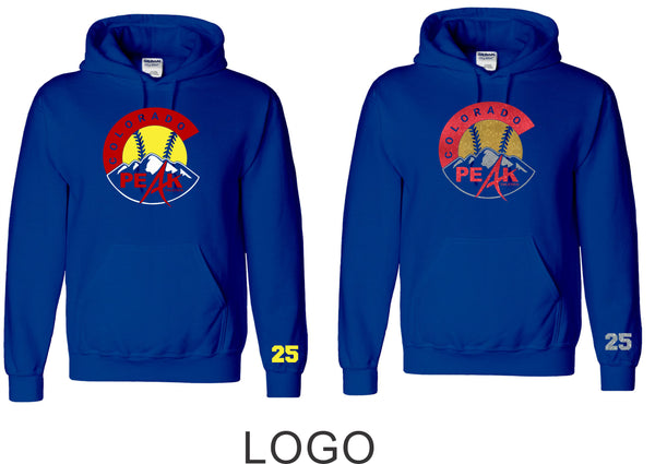 Peak Hooded Sweatshirt- 3 Designs- Matte and Glitter
