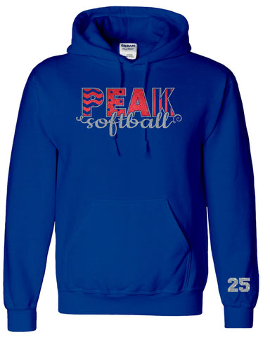 Peak Hooded Sweatshirt- 3 Designs- Matte and Glitter