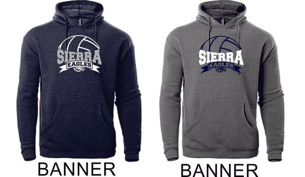 Sierra VOLLEYBALL Premium Unisex Hoodie- 4 Designs- Matte or Glitter