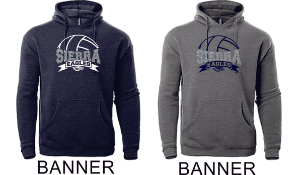 Sierra VOLLEYBALL Premium Unisex Hoodie- 4 Designs- Matte or Glitter