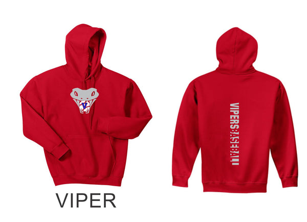 Vipers Hooded Sweatshirt- 3 designs- Matte and Glitter