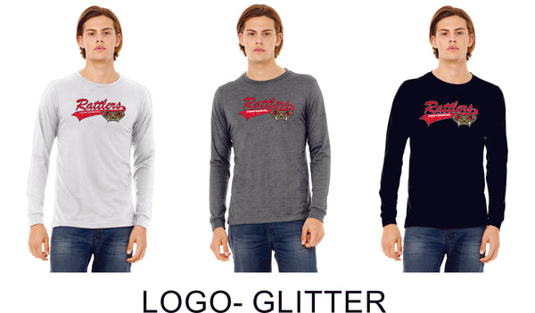 Rattlers Long Sleeve Tee- 3 designs- Matte or Glitter