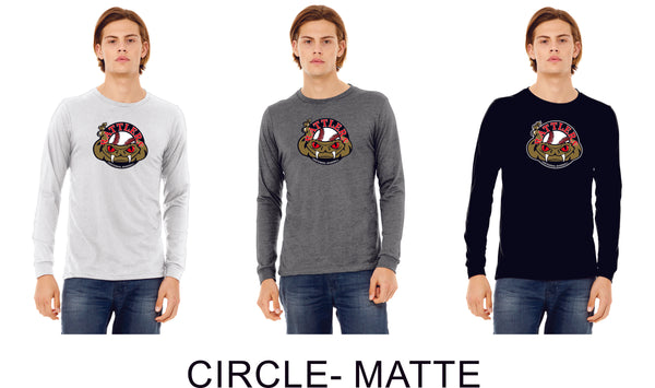 Rattlers Long Sleeve Tee- 3 designs- Matte or Glitter