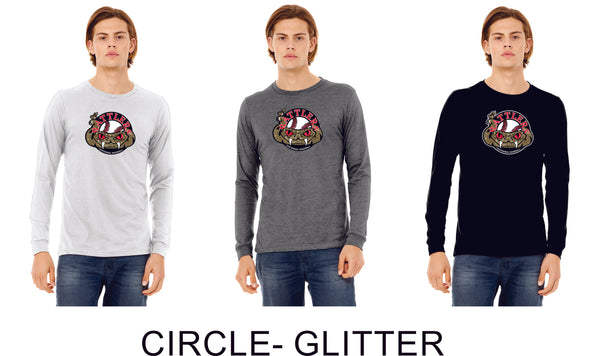 Rattlers Long Sleeve Tee- 3 designs- Matte or Glitter