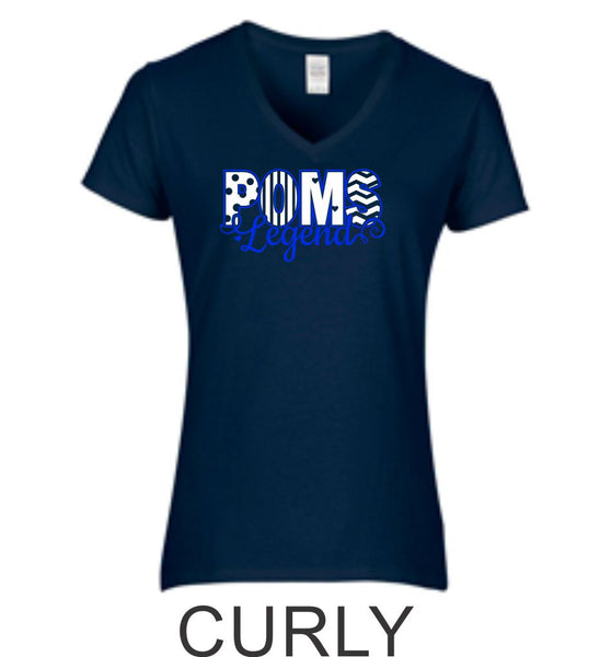 LT Poms Ladies Short Sleeve Tee- 3 Designs- Matte or Glitter