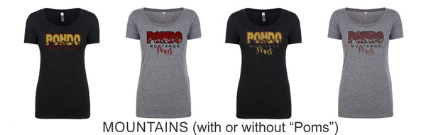 Pondo POMS Ladies Triblend Tee- 6 Designs- Matte or Glitter