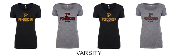 Pondo POMS Ladies Triblend Tee- 6 Designs- Matte or Glitter