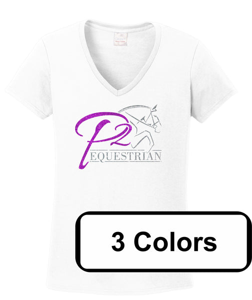 P2 Equestrian Ladies Short Sleeve Tee- Matte or Glitter