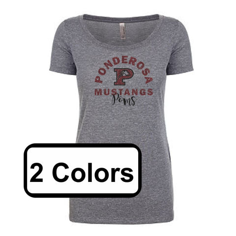 Pondo POMS Ladies Triblend Tee- 6 Designs- Matte or Glitter